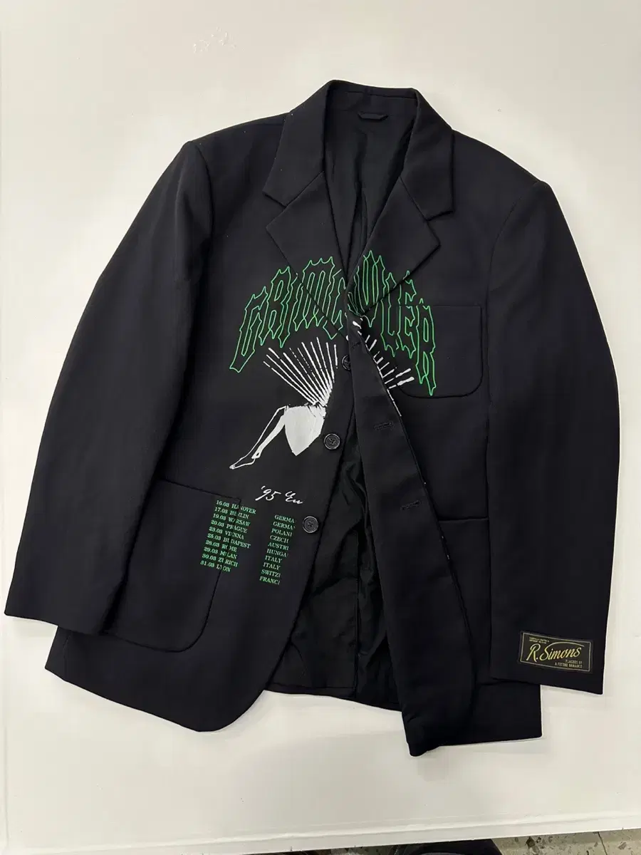 Raf Simons 라프시몬스 22Ss 그림 크롤러 블레이저